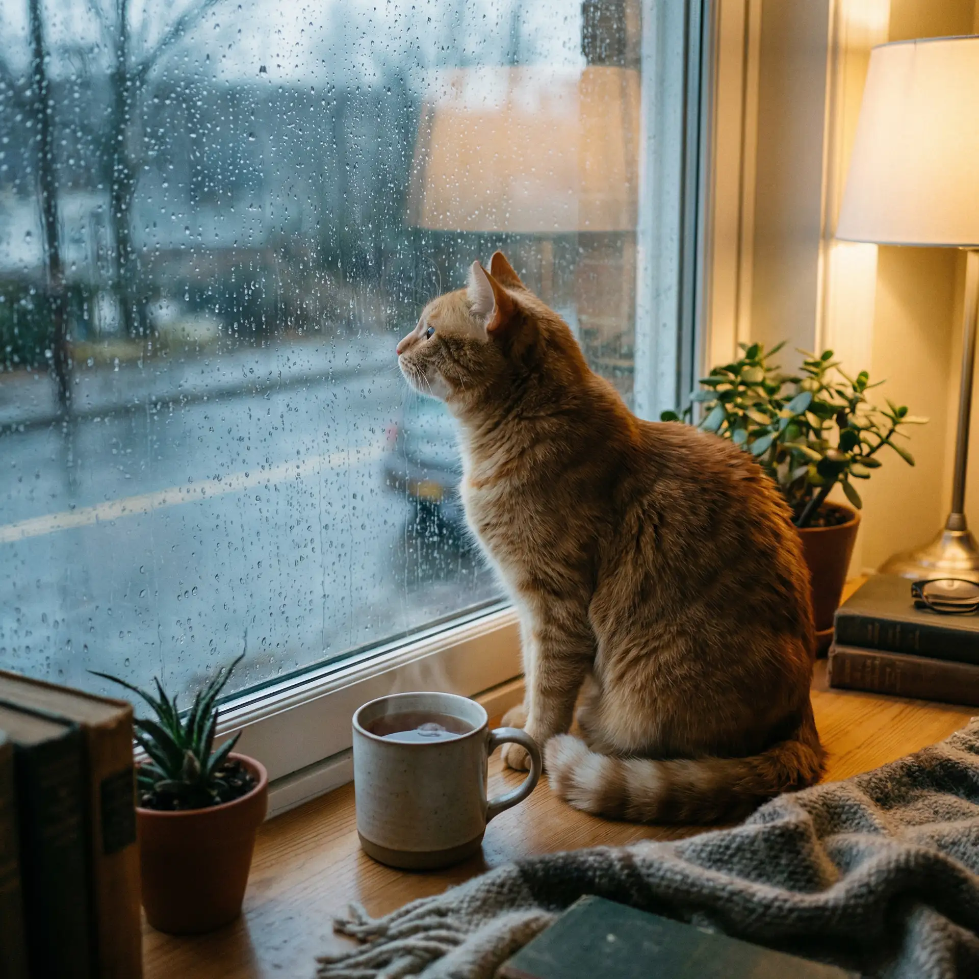 猫咪望着窗外的雨 - 太子妃升职记资源